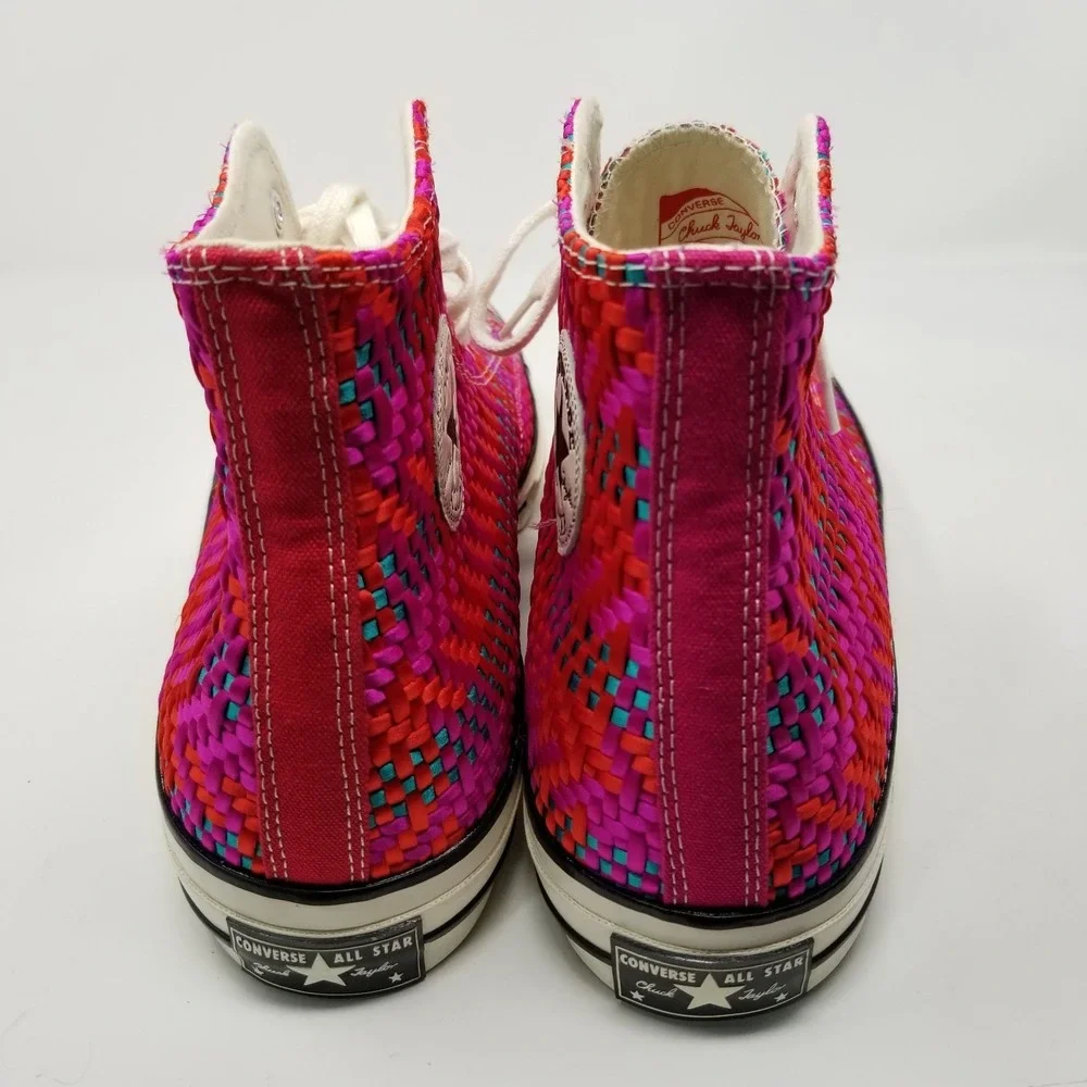 Converse Chuck 70 High Top Culture Weave Cherry Red/Pink Pop Size 13 167990c - Picture 9 of 16